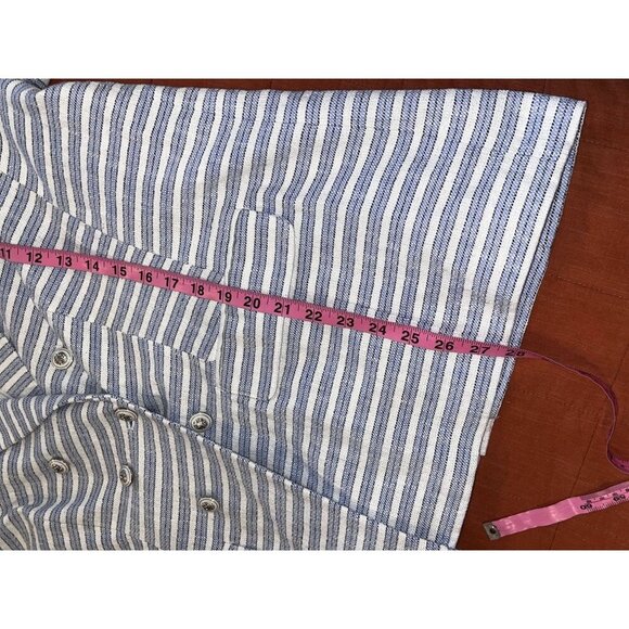 J.Jill Blue & White Striped Double-Breasted Lined Women's Blazer Jacket Size 2X - Picture 6 of 7